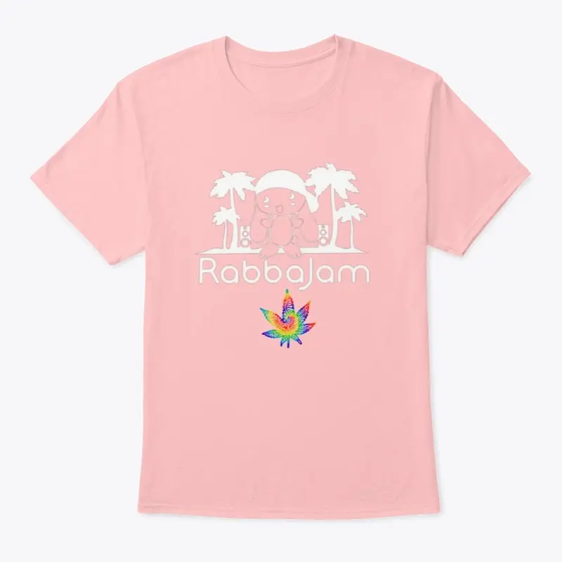 White RabbaJam Rainbow Leaf Design